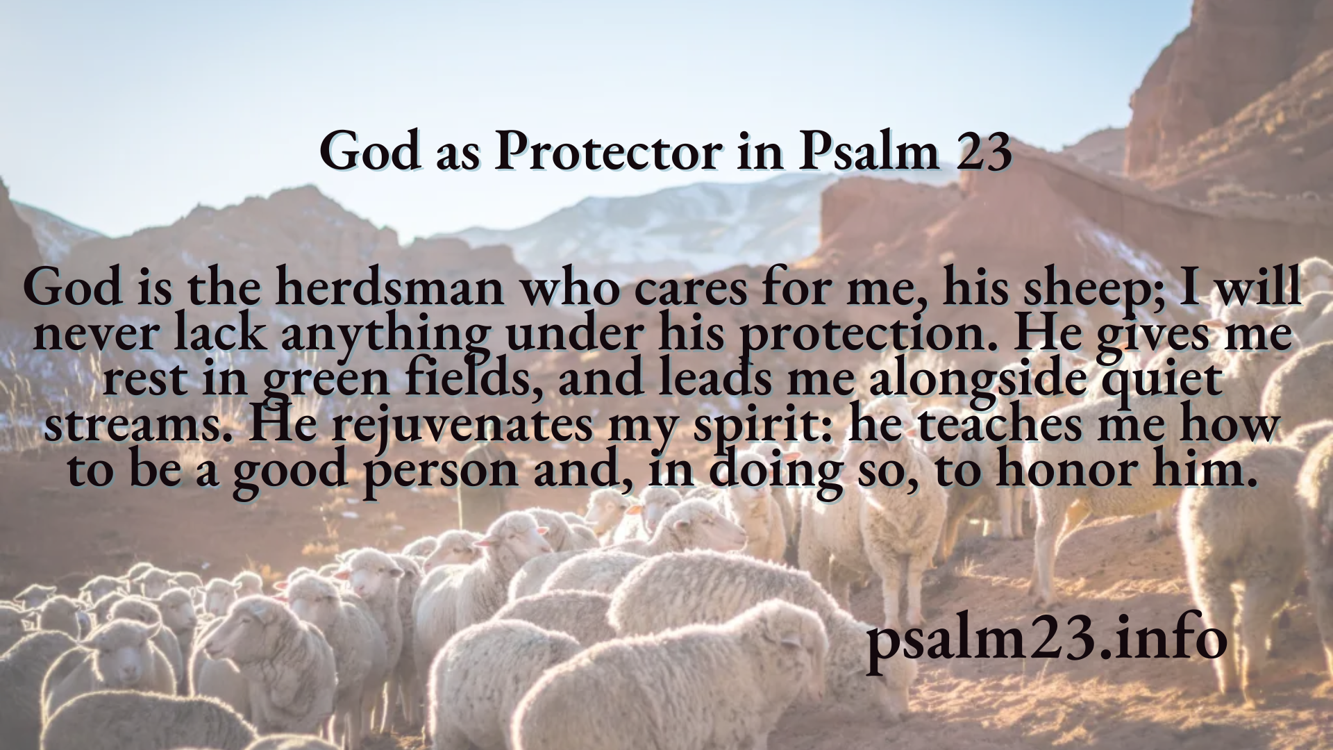 God as Protector in Psalm 23