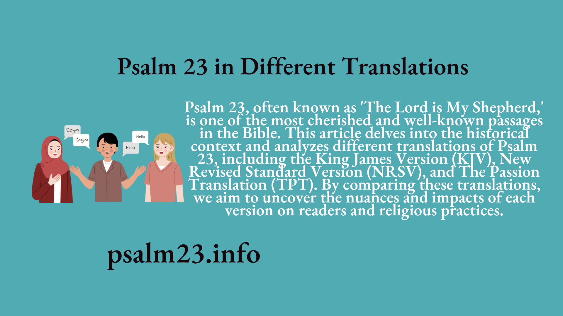 Psalm 23 in Different Translations